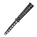 Stainless Steel Butterfly Trainer Knife – Balisong Flip Practice Butterfly Knife Trainer Richie's Black