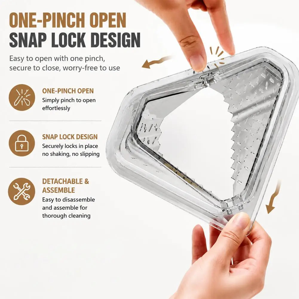 Magnetic Triangular Sink Strainer Basket | Corner Drain Rack Sink Strainer Basket Richie's