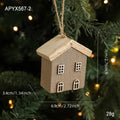 Wooden Christmas House Ornament – DIY Log Village Pendant Christmas Ornament Richie's B