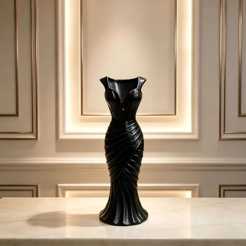3D Printed Gown-Shaped Flower Vase | Elegant Dress Décor Decorative Vase Richie's
