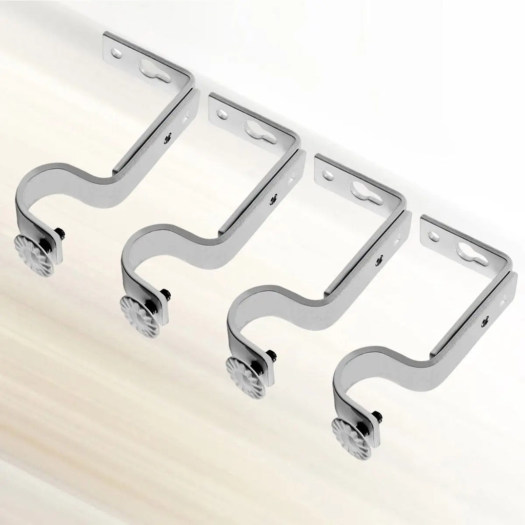 2 Pair Iron Curtain Rod Brackets – Fits 18–22mm Poles Curtain Rod Bracket Richie's