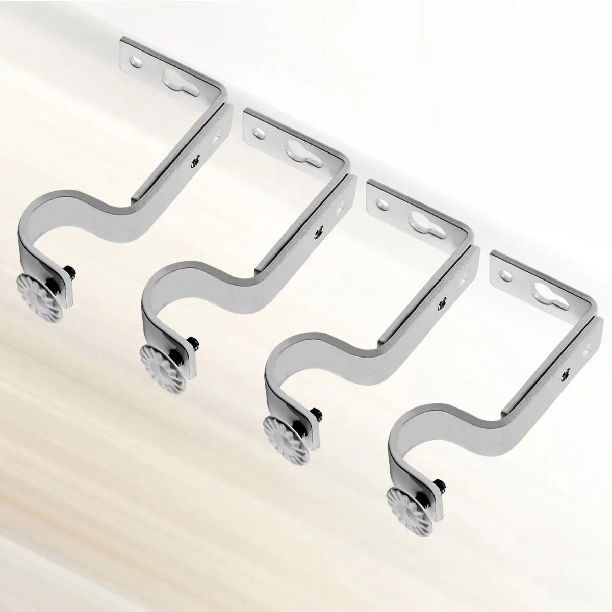 2 Pair Iron Curtain Rod Brackets – Fits 18–22mm Poles Curtain Rod Bracket Richie's