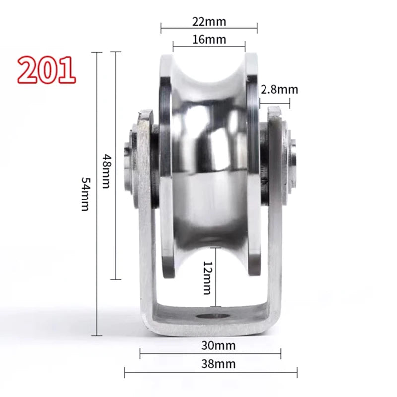 Stainless Steel Sliding Door Roller Pulley U V H Shape + Bearing Sliding Door Pulley Richie's U shape