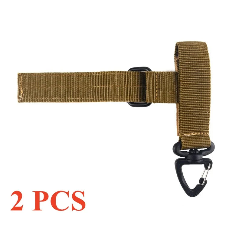 Tactical Glove Hanging Buckle Hook – Outdoor Camping Clip Tactical Gear Clip Richie's 2Pcs khaki One Size
