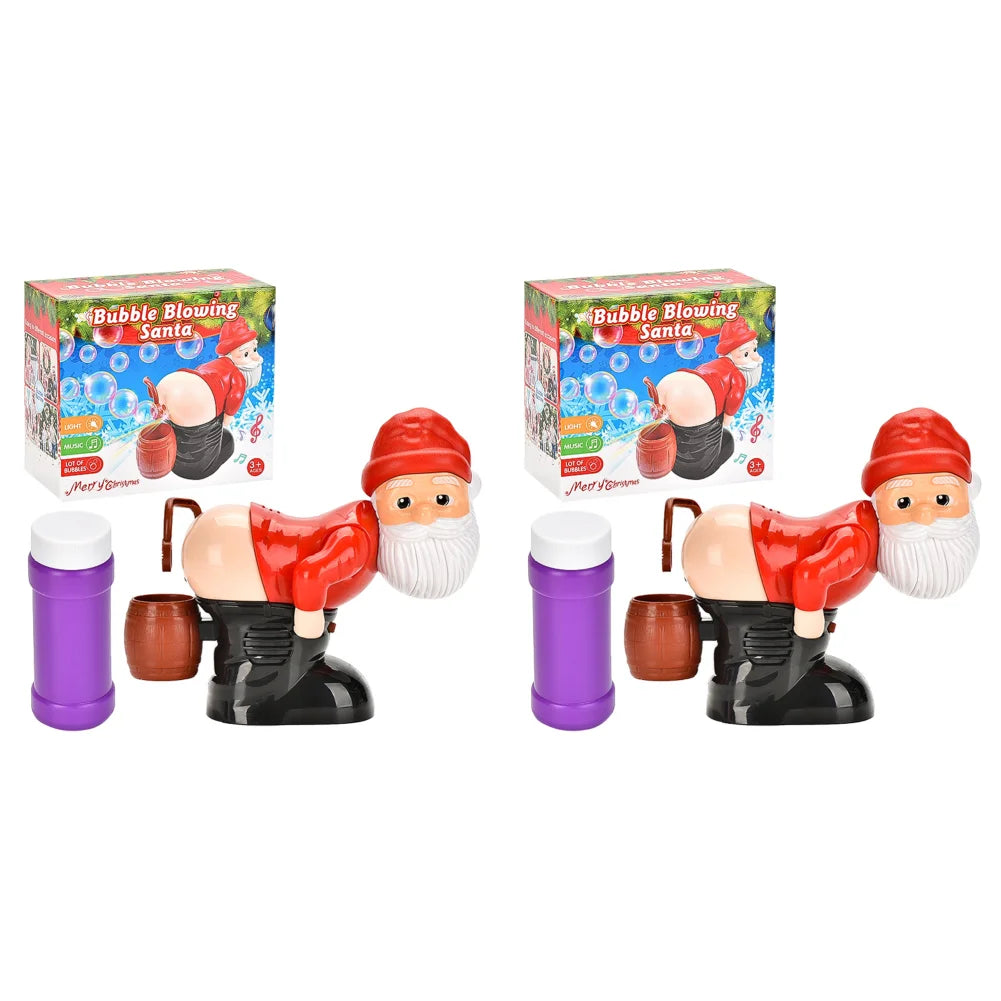 Christmas Santa Claus Bubble Blower with Music & Light Bubble Blower Toy Richie's 2 Sets