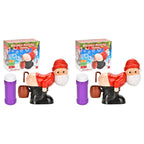 Christmas Santa Claus Bubble Blower with Music & Light Bubble Blower Toy Richie's 2 Sets