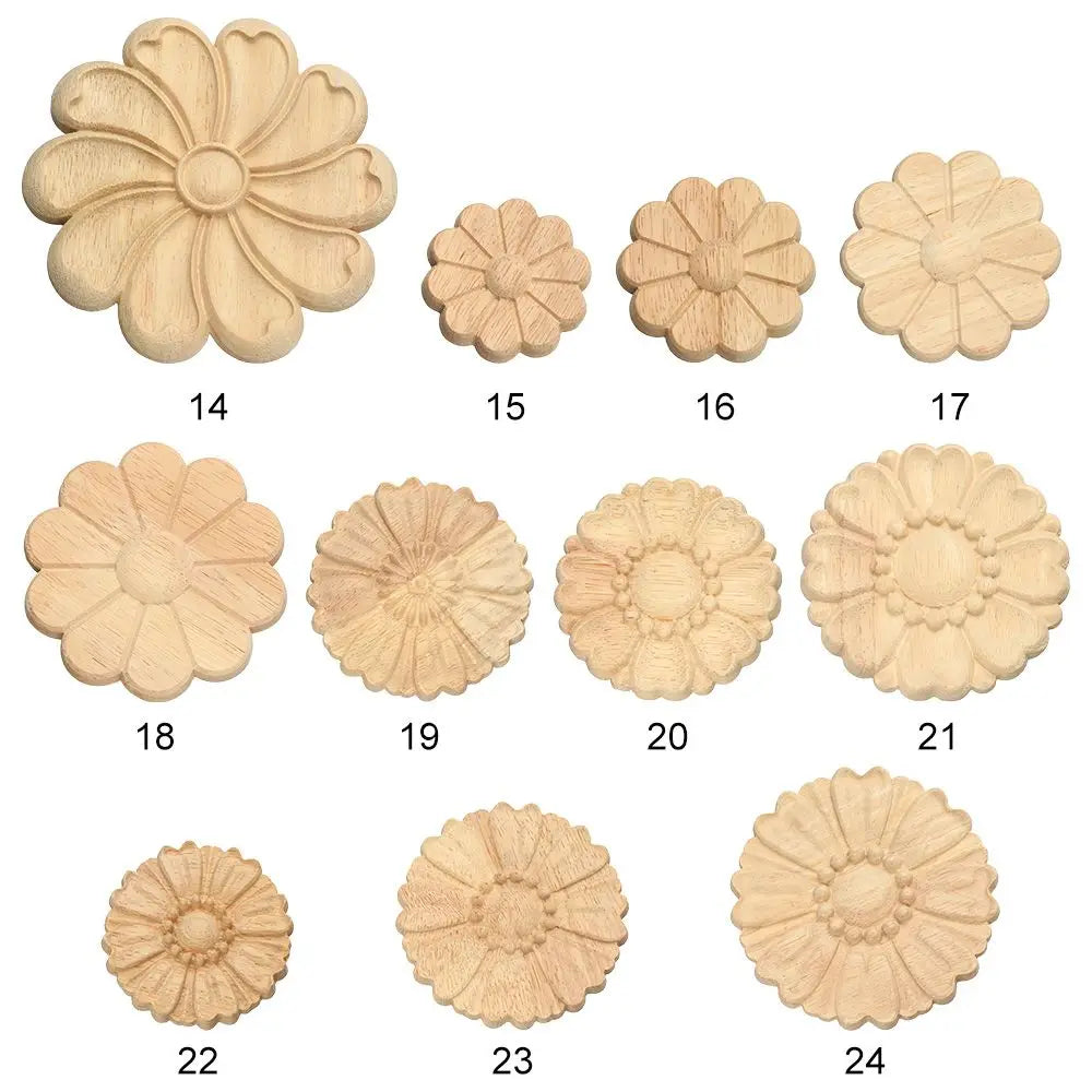 Floral Wood Carved Appliques – Decorative Furniture Corner Accents Wood Carved Applique Richie's