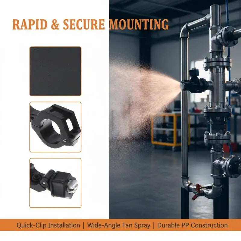 Black Clip-On Spray Nozzle for Misting & Irrigation Systems Misting Nozzle Fitting Richie's