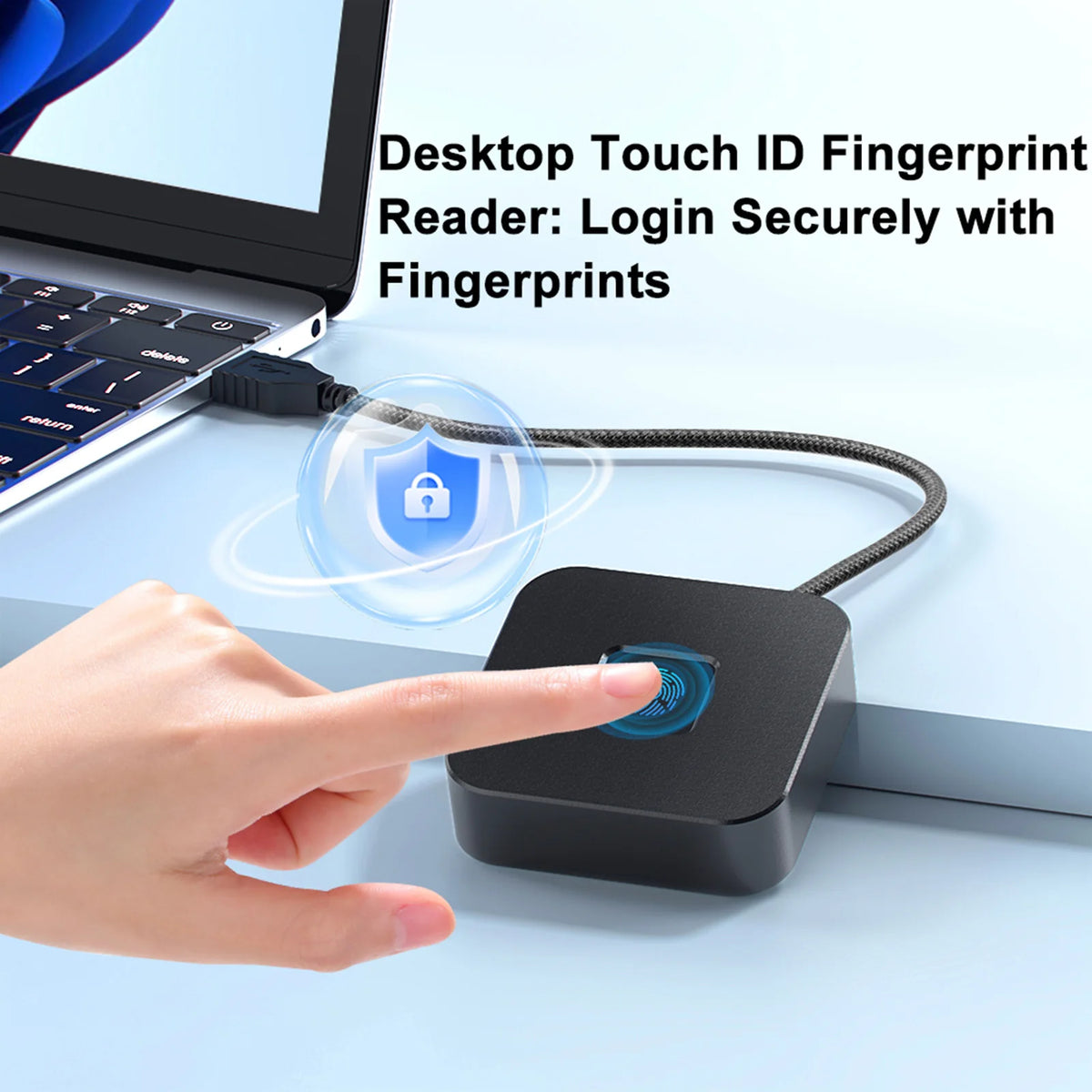 USB Fingerprint Reader 5ft Cable – Windows Hello 10/11 USB Fingerprint Scanner Richie's