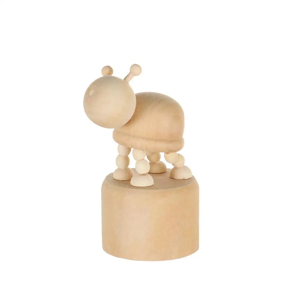 Wooden Push Puppet Animal Desktop Ornaments – 5 Fun Shapes Desktop Wood Ornament Richie's Snail 4XL
