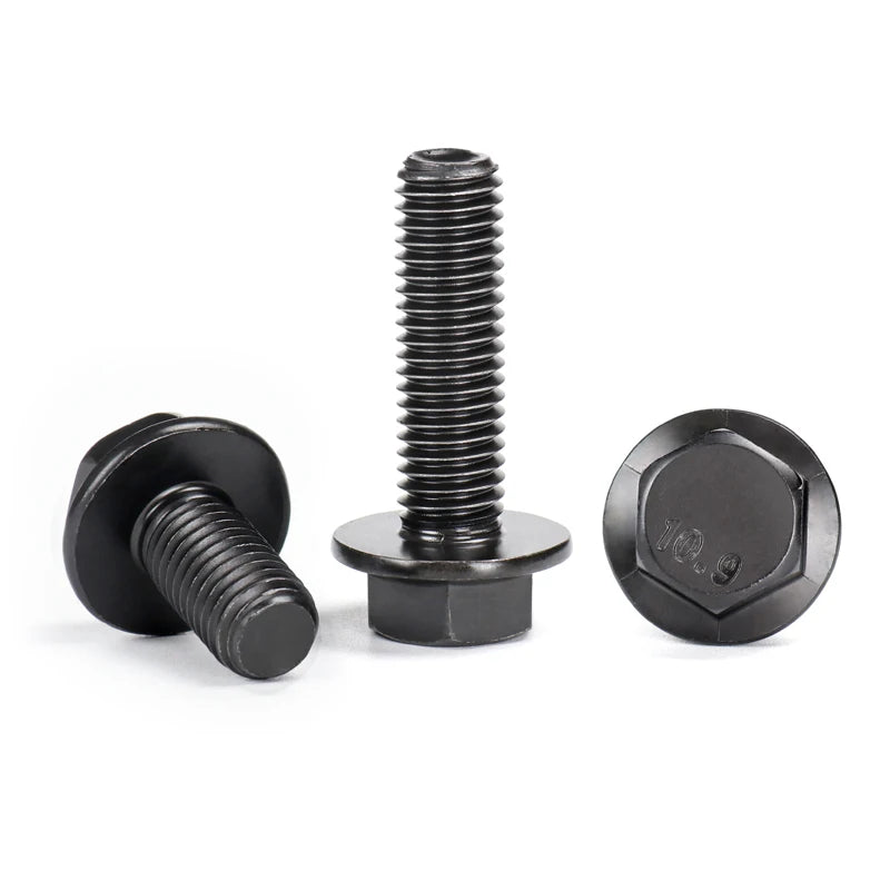 Hex Flange Bolts M6–M16 Grade 10.9 Carbon Steel Black Hex Flange Bolts Richie's