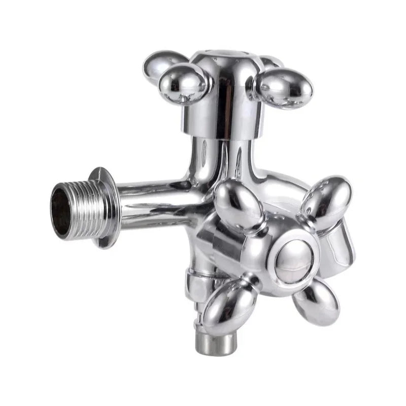 1/2" Dual Control 2-Outlet Wall Faucet – Garden & Bathroom Dual Outlet Faucet Richie's