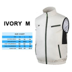 APWIKOGER Cooling Fan Vest – USB Wearable Vest for Summer Outdoor Cooling Fan Vest Richie's Ivory M without fan