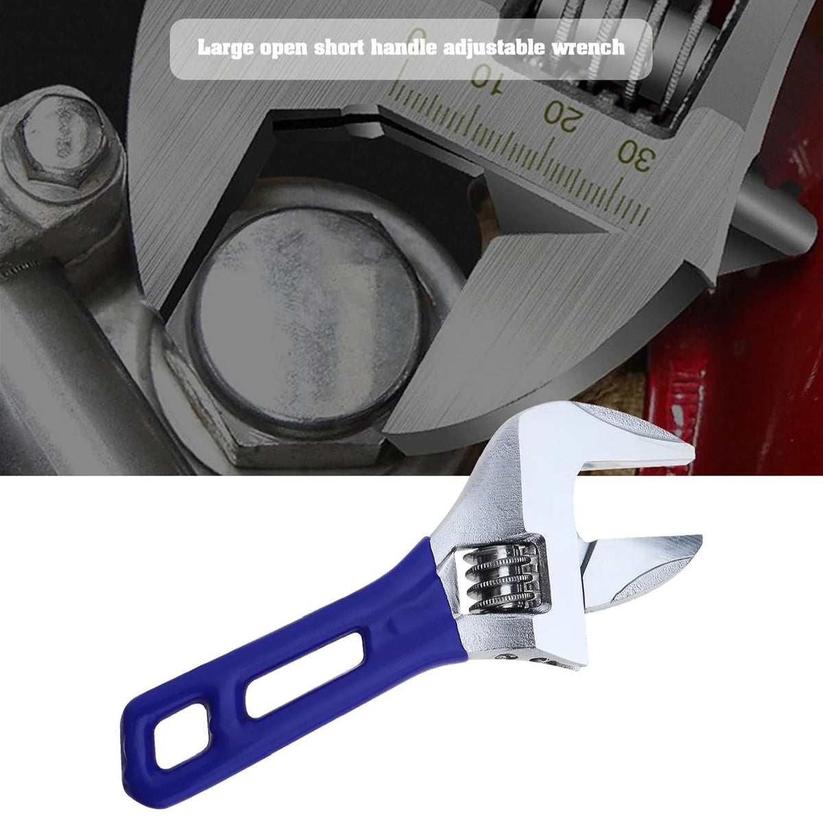 Stubby Adjustable Wrench 34mm Wide Opening 6 Inch Spanner Adjustable Wrench Richie's
