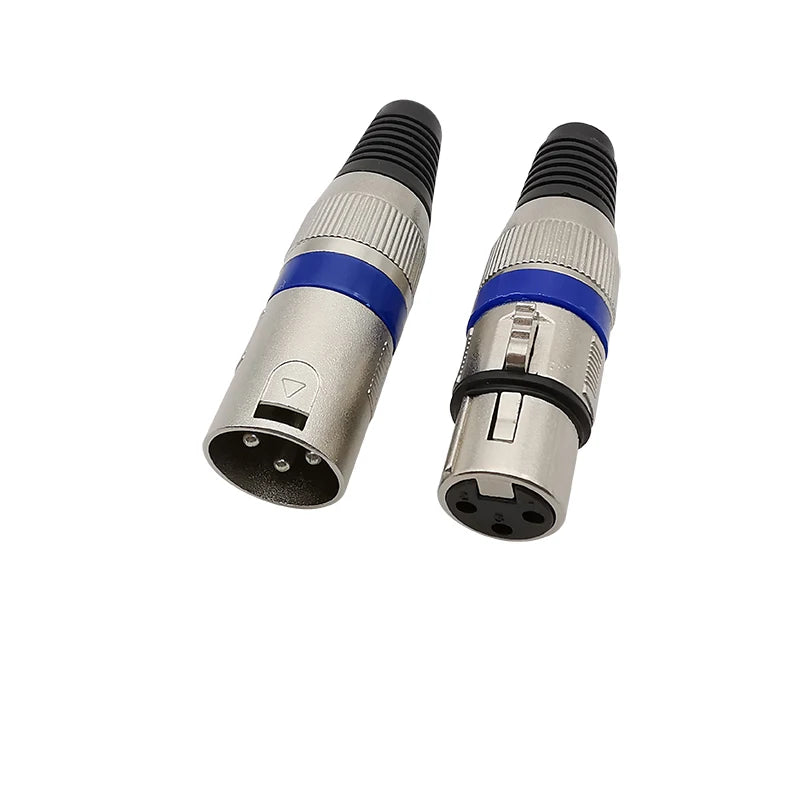 3-Pin XLR Male Female Connectors – Microphone Cable Plug Socket XLR Audio Connector Richie's