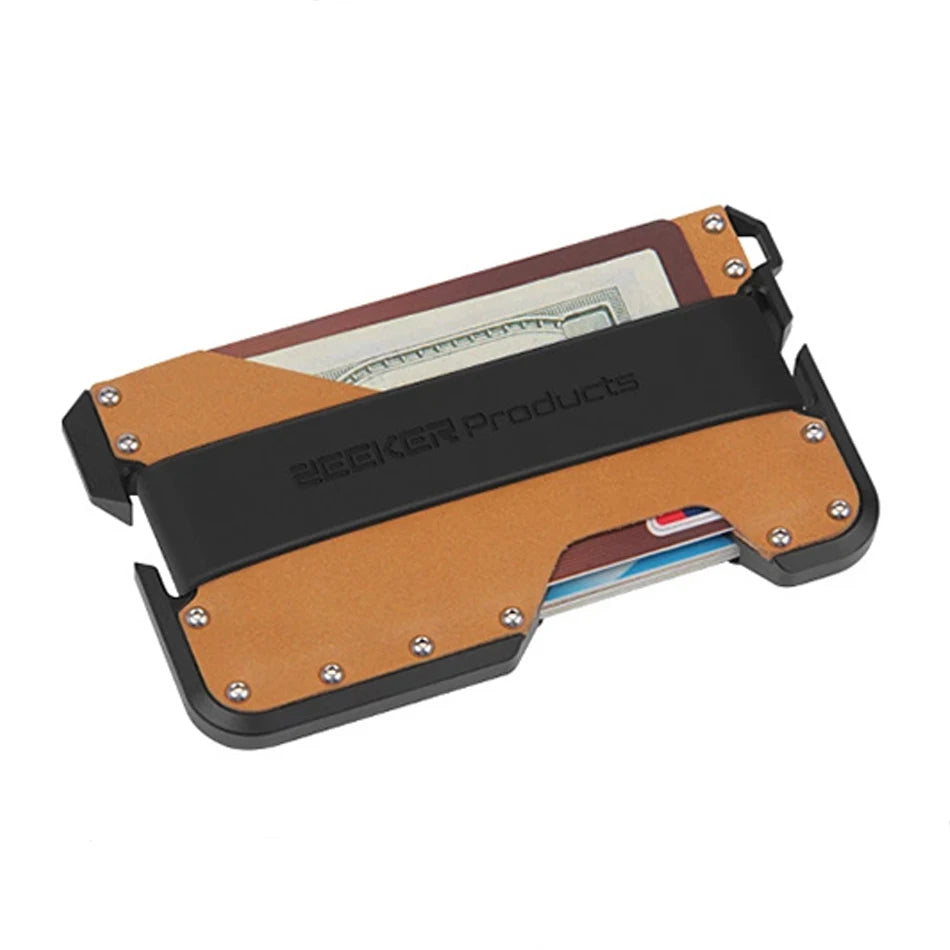 ZEEKER RFID Blocking Aluminum Leather Minimalist Card Wallet RFID Card Wallet Richie's