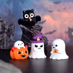 Halloween Miniature Pumpkin Ghost Figurine Desk Ornament Decor Halloween Figurine Richie's