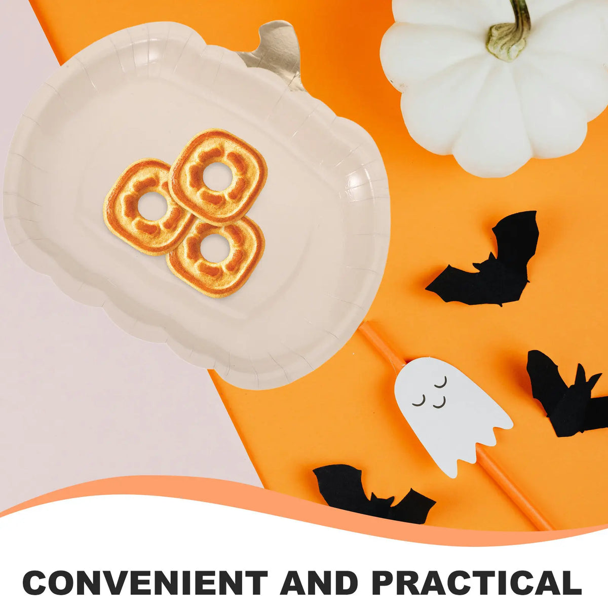 10Pcs Halloween Pumpkin Paper Plates – Fall Party Tableware Disposable Party Plates Richie's