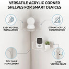 3-Pack Clear Acrylic Corner Floating Wall Shelves | No-Drill Corner Wall Shelf Richie's