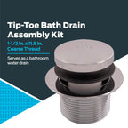 Bounce Bath Drain Kit – Flange, Washer & Bath Plug Bath Drain Kit Richie's