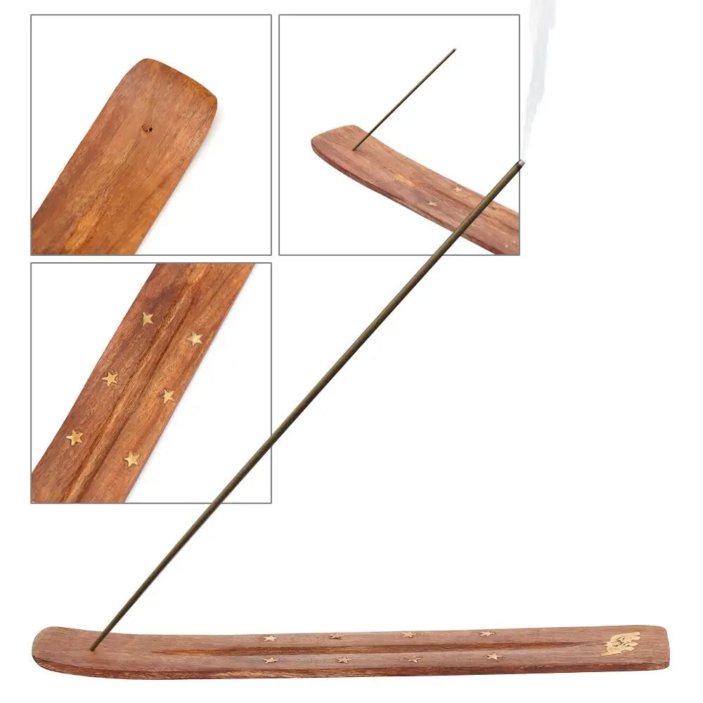 Wood Incense Holder Ash Catcher – Buddhist Home Décor Censer Incense Holder Richie's