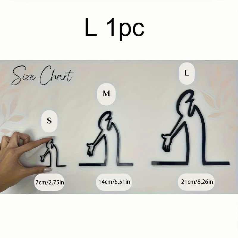 Vintage Human Silhouette Metal Wall Art Sculpture – L Size Metal Wall Sculpture Richie's L 1pc