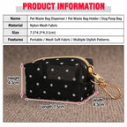 Lace Mesh Dog Poop Bag Dispenser Keychain with Carabiner Clip Dog Bag Dispenser Richie's