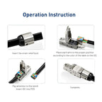 Tool-Free Shielded RJ45 Connectors Cat6A Cat7 Cat8 | 10G RJ45 Network Connector Richie's