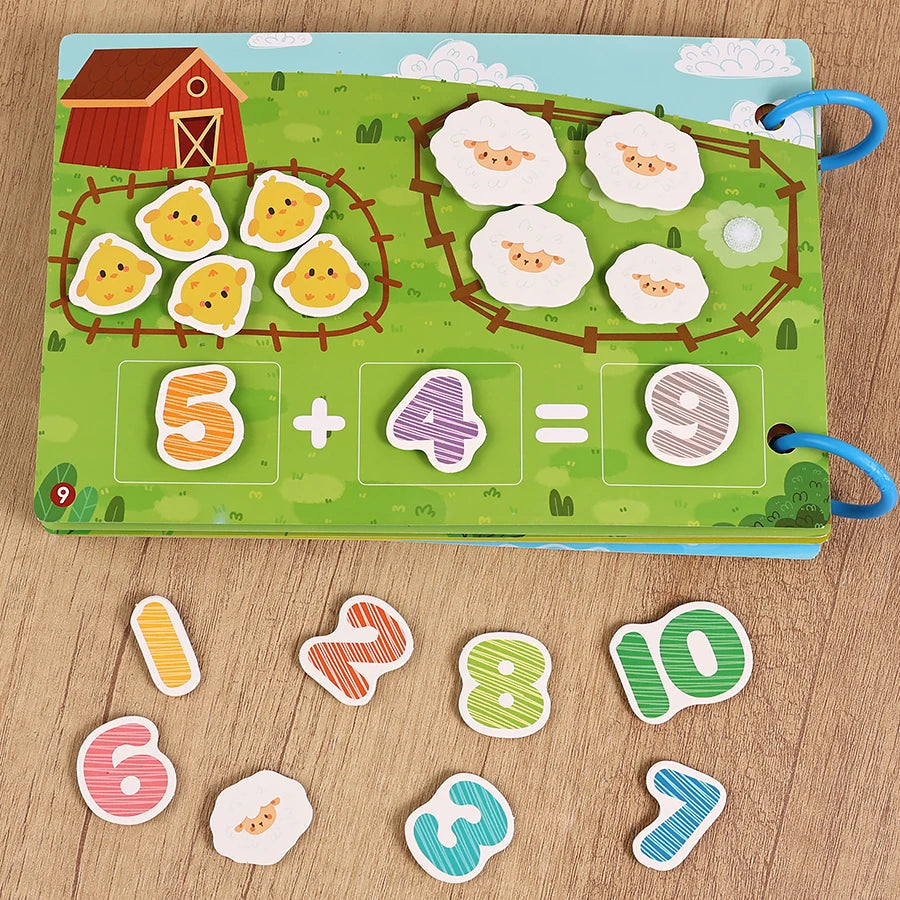 Toddler Busy Book Learning Toy – Farm, Dinosaur & Vehicles Educational Busy Book Richie's