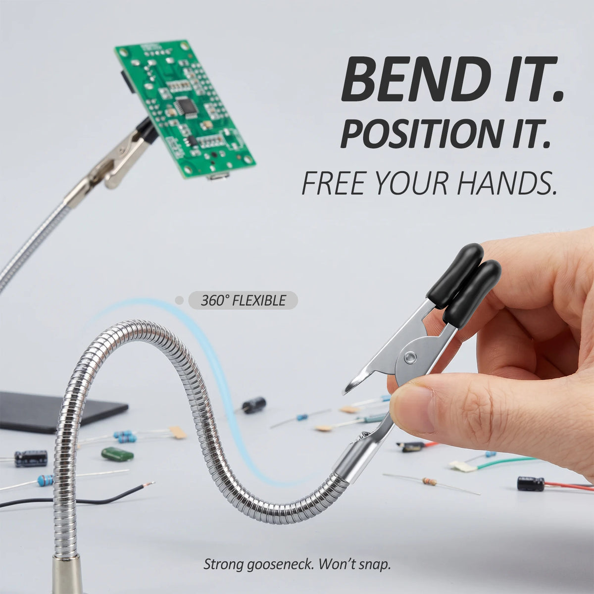 Soldering Helping Hand 8-Piece Flexible Alligator Clip Clamp Set Soldering Clamp Set Richie's