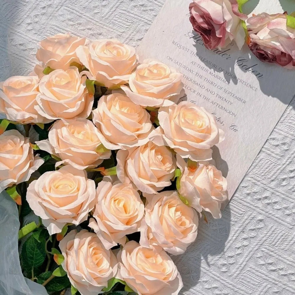 Silk Artificial Rose – 8 Colors for Party & Home Decor Artificial Silk Flowers Richie's