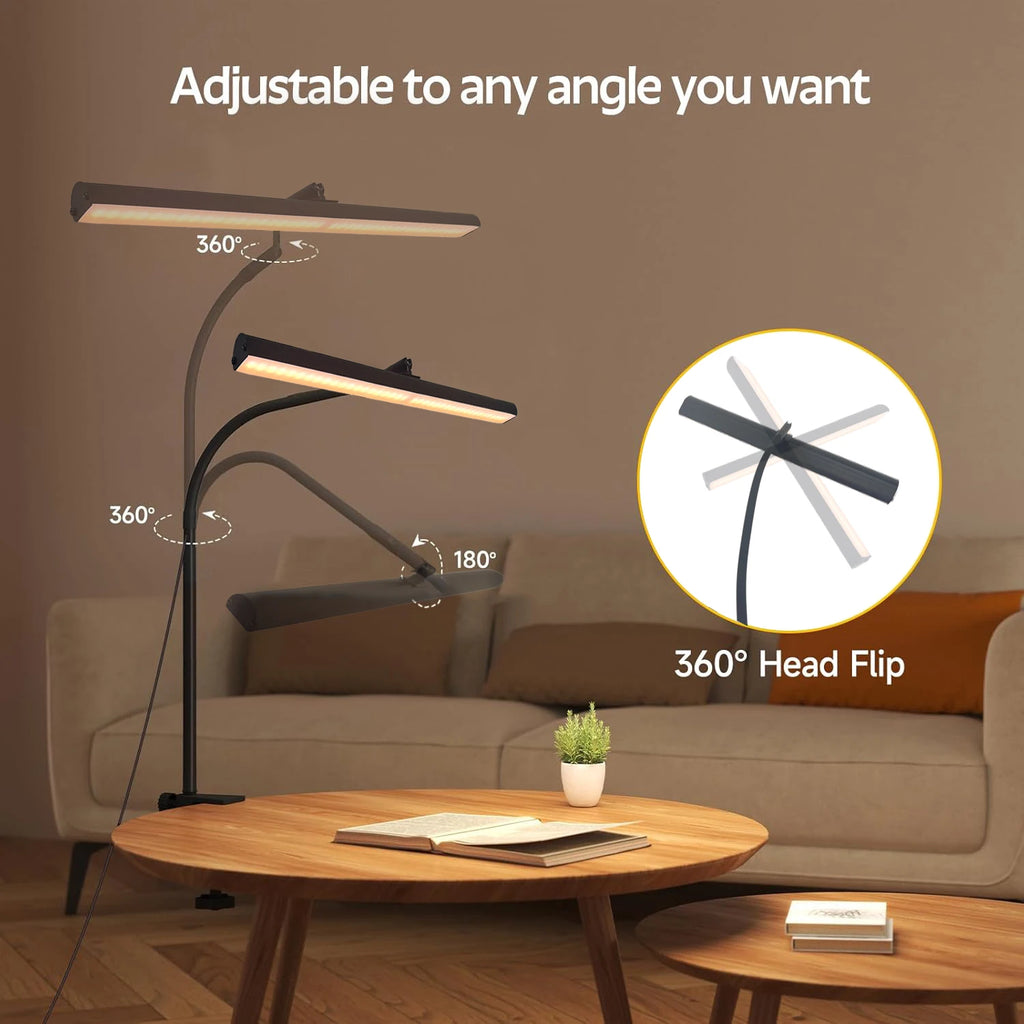 KEBINCPLED Clip-On USB LED Anti-Glare Desk & Reading Lamp Clip-On LED Desk Lamp Richie's