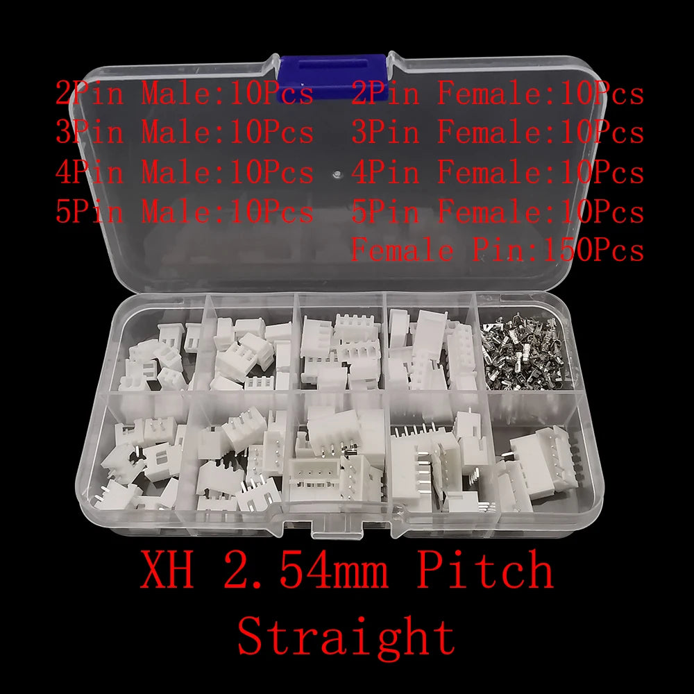 JST Connector Kit PH 2.0mm XH 2.54mm 230pcs Terminal Set JST Connector Kit Richie's XH 2.54mm Straight