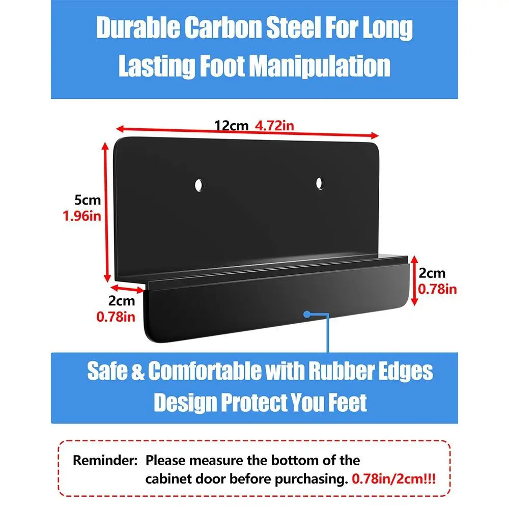 Hands-Free Cabinet Foot Pull Bracket | Carbon Steel Touchless Cabinet Foot Pull Richie's