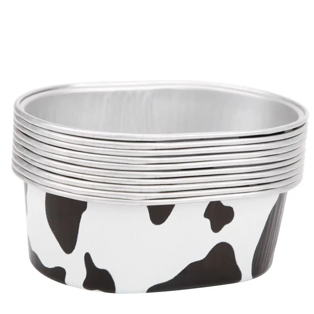 100pcs 68ml Oval Aluminum Foil Cheesecake Baking Cups Foil Baking Cups Richie's