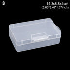 Clear Plastic Storage Boxes – 4 Sizes, Jewelry, Beads & Crafts Storage Box Richie's 14.3x8.8x4cm