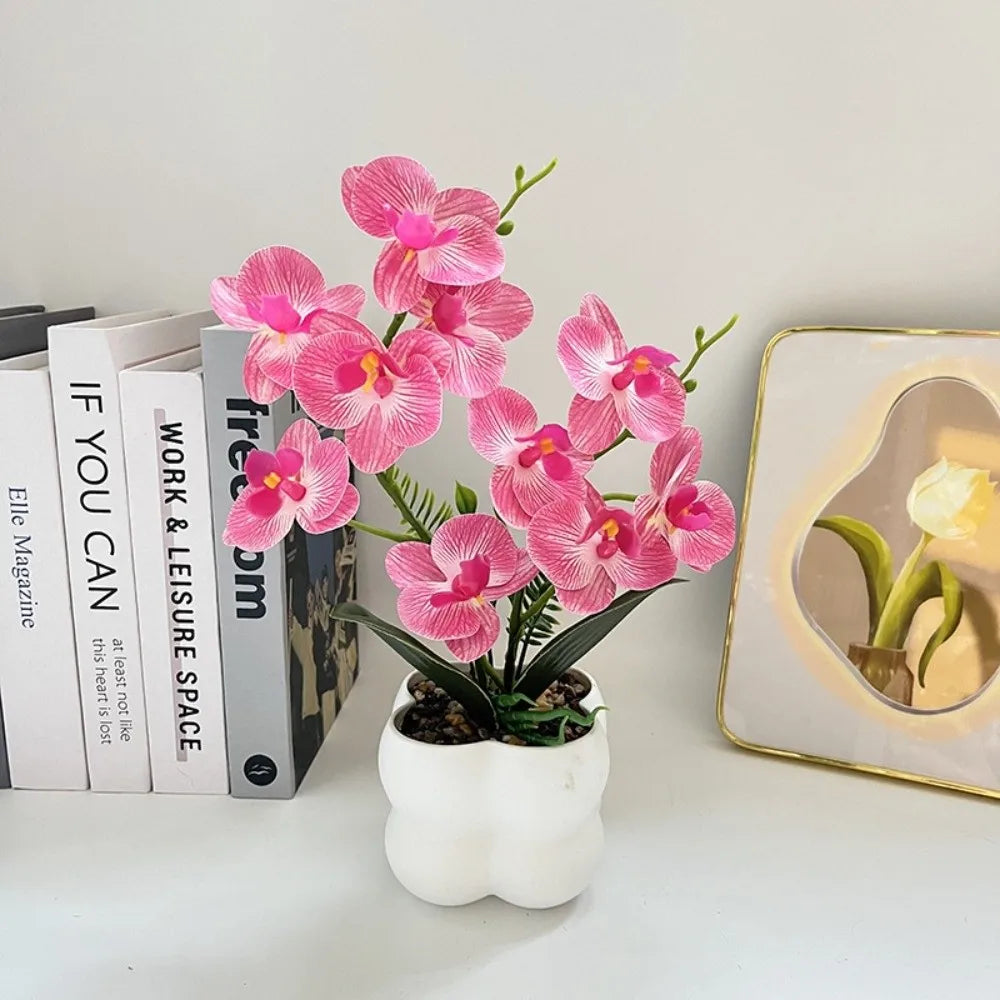 Artificial Butterfly Orchid Bonsai White Faux Flower Décor Artificial Flower Bonsai Richie's 04