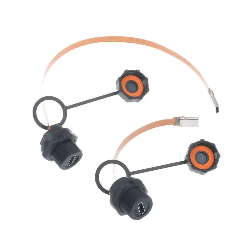 Waterproof IP67/IP68 USB Type-C 3.1 Female to Male Flat Cable Waterproof USB Connector Richie's