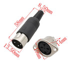 DIN 3 4 5 6 8 Pin Male Plug Female Socket Connector 2Pcs DIN Connector Richie's