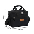 Thermal Lunch Bag Waterproof Oxford Insulated Picnic Bag Insulated Lunch Bag Richie's Black