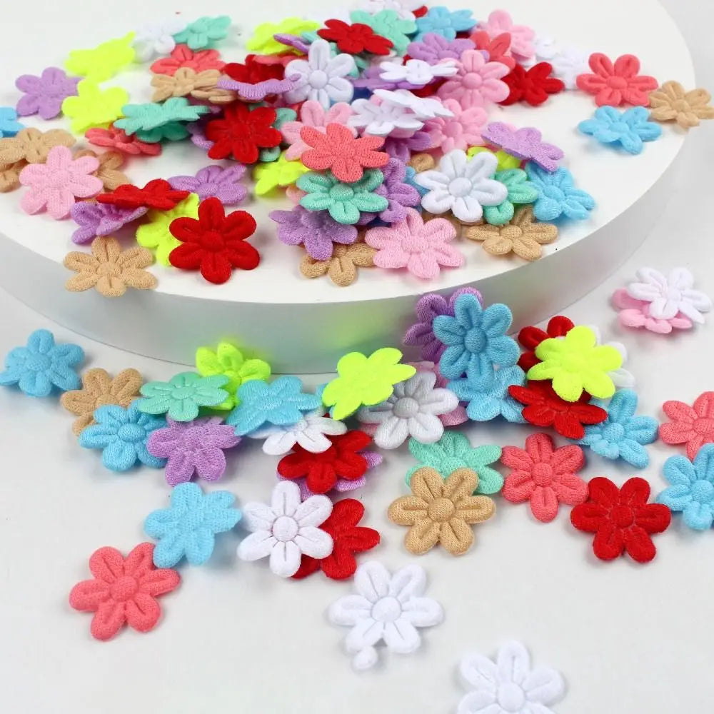100pcs 2CM Felt Five-Petal Flower Stickers – DIY Hair Accessories Craft Flower Stickers Richie's