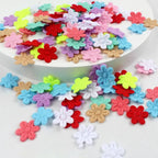 100pcs 2CM Felt Five-Petal Flower Stickers – DIY Hair Accessories Craft Flower Stickers Richie's