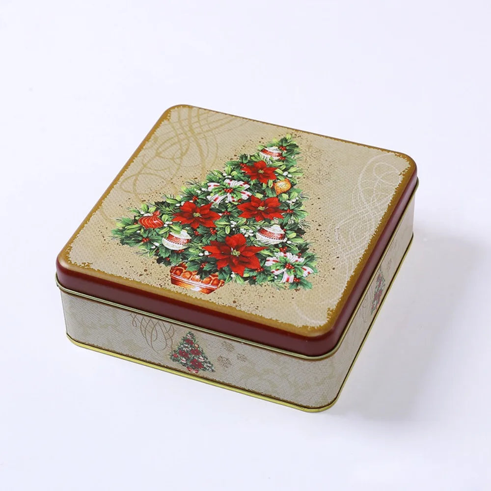Cartoon Christmas Tinplate Candy Gift Box – Square Xmas Tin Christmas Tin Box Richie's 04