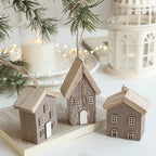 Wooden Christmas House Ornament – DIY Log Village Pendant Christmas Ornament Richie's