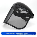 Adjustable Wire Mesh Face Shield Safety Helmet | Garden & Saw Safety Face Shield Richie's Black