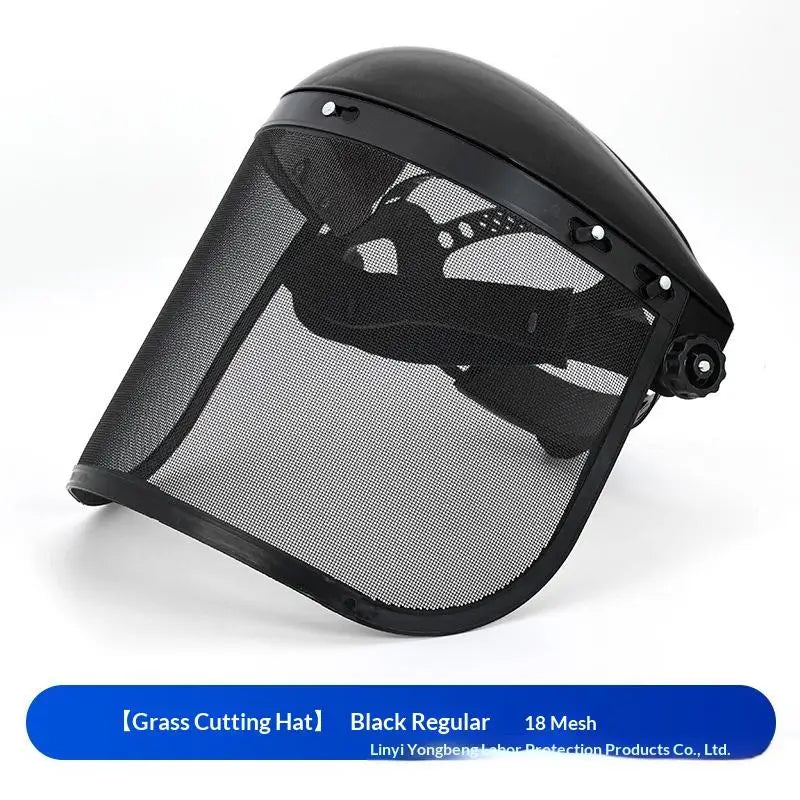 Adjustable Wire Mesh Face Shield Chainsaw Safety Helmet Safety Face Shield Richie's Black