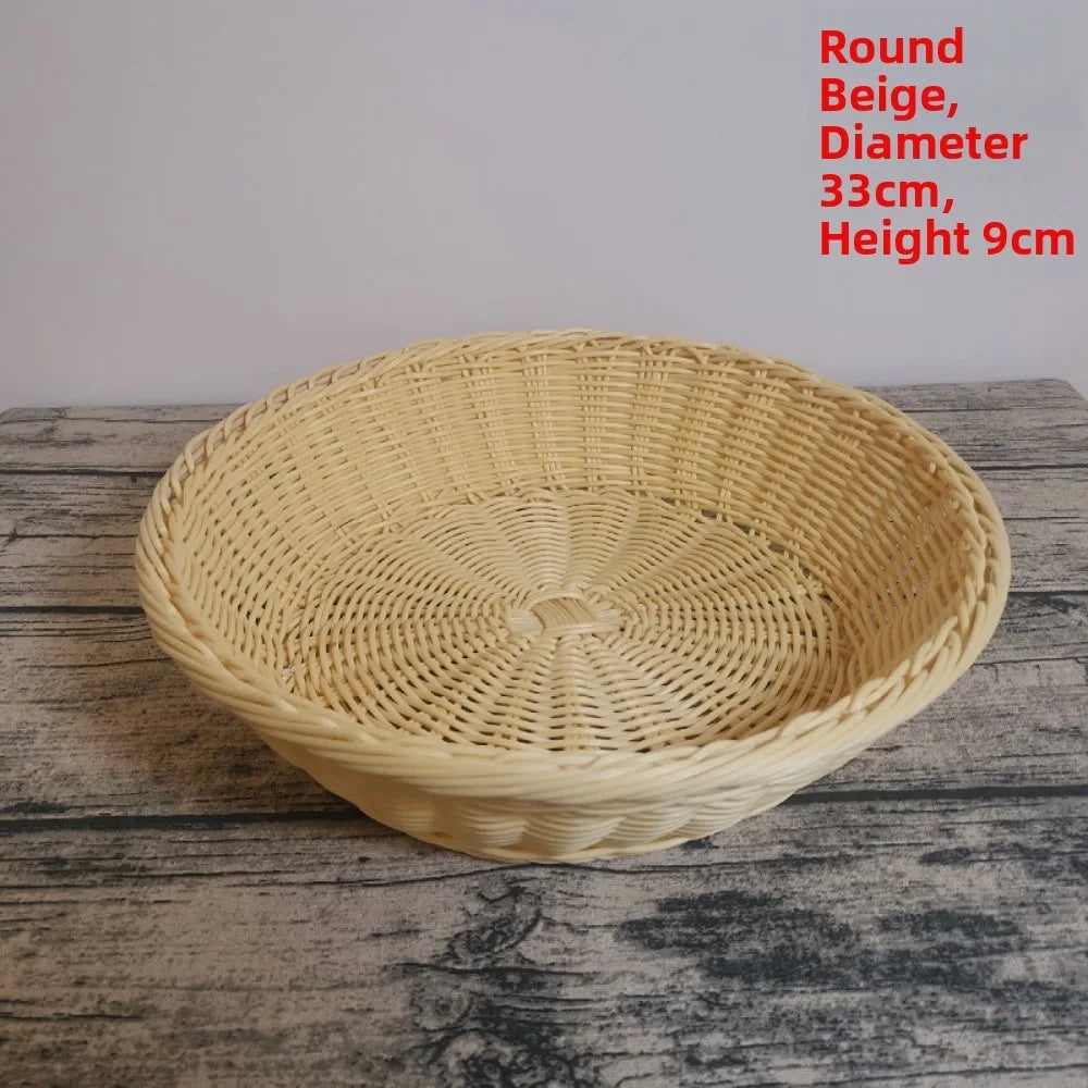 Wicker Woven Serving Basket – Bread, Fruit & Vegetable Tray Woven Serving Basket Richie's 33-9cm