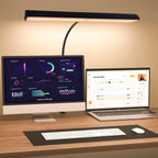 KEBINCPLED Clip-On USB LED Anti-Glare Desk & Reading Lamp Clip-On LED Desk Lamp Richie's Black TYB USB No plug