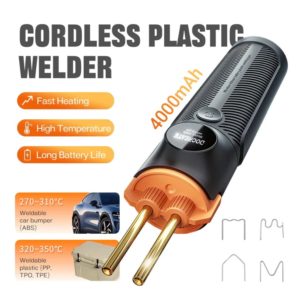PW35 Cordless Plastic Welder 4000mAh – 4 Staple Types, USB Charge Plastic Welder Richie's
