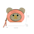 3D Bear Women's Coin Purse Makeup Bag & Earbud Pouch Coin Purse Pouch Richie's